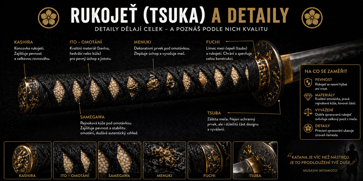 rukojeť tsuka a detaily